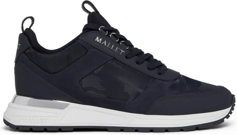 Mallet London Navy Camo Sneaker Update Blue Heren