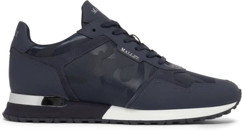 Mallet London Navy Camo Sneakers Blue Heren