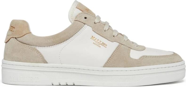 Mallet London Off-White Goud Court Sneakers White Heren