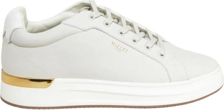 Mallet London Off-White Suède Lage Top Trainers White Heren