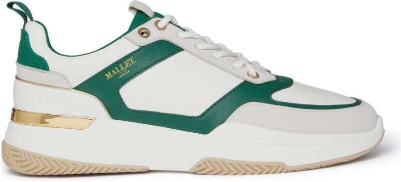 Mallet London Wit Groene Sneaker Radnor Stijl White Heren