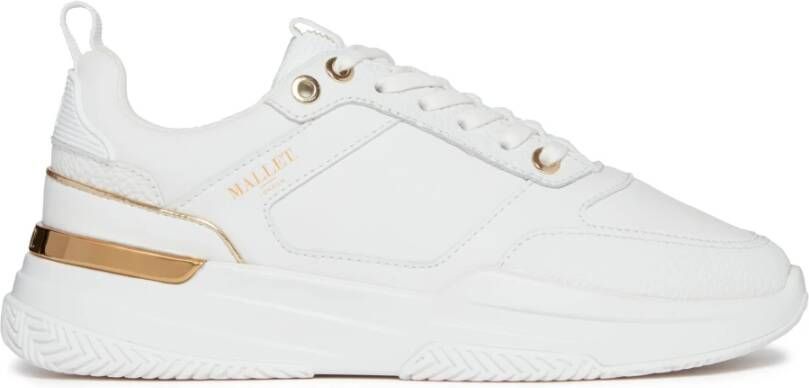 Mallet London Witte Gouden Dames Sneakers White Heren