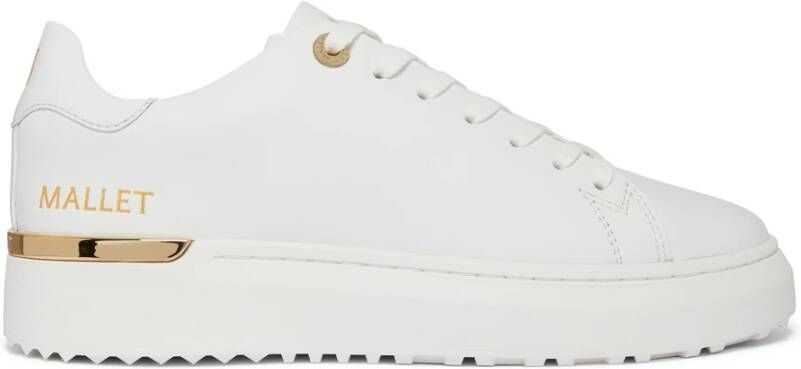 Mallet London Witte Gouden Lite Sneakers Vrouwen White Heren