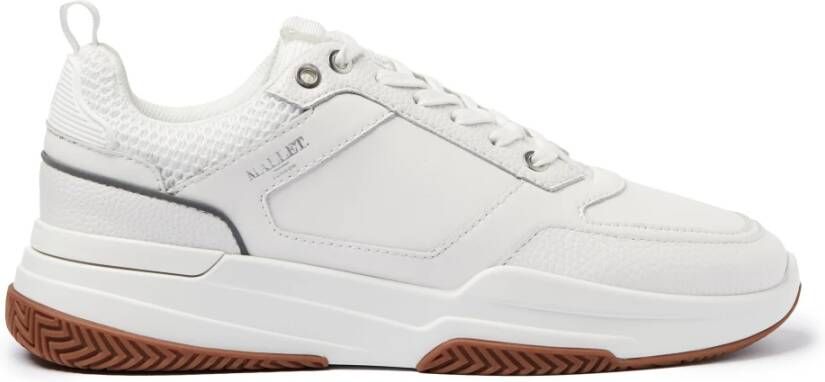 Mallet London Witte Kauwgom Leren Sneakers White Heren