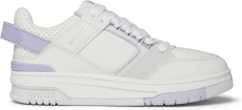 Mallet London Witte Lila Retro Sneakers White Heren