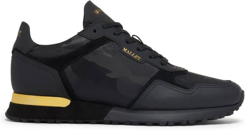 Mallet London Zwart Goud Camo Sneakers Black Heren