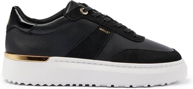 Mallet London Zwarte Gouden Dames Trainers Ss25 Black Heren