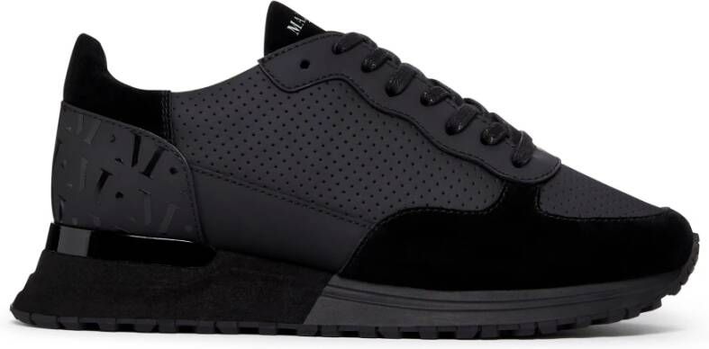 Mallet London Zwarte Leren Sneakers Black Heren