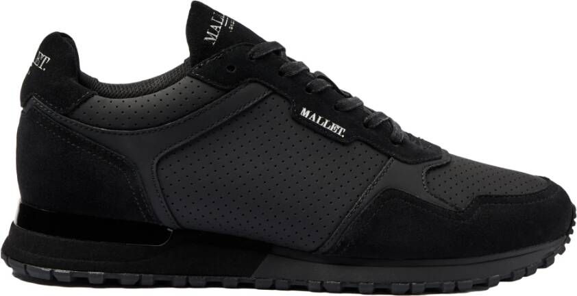 Mallet London Zwarte Leren Sneakers Black Heren