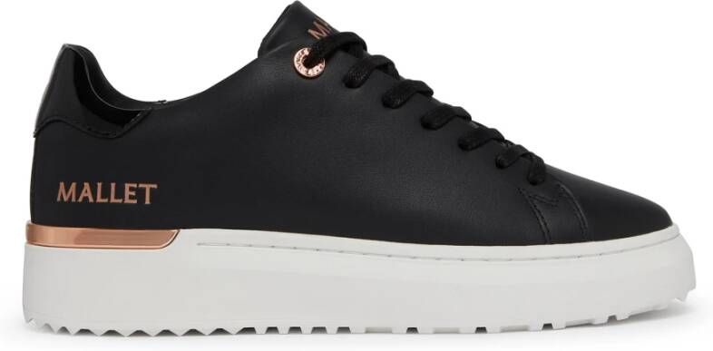 Mallet London Zwarte Roségouden Damessneakers Black Heren