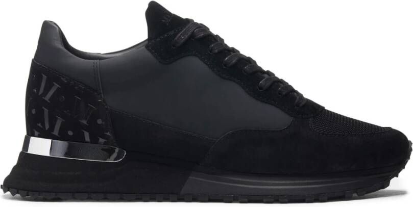 Mallet London Zwarte Suède Leren Sneaker Black Heren