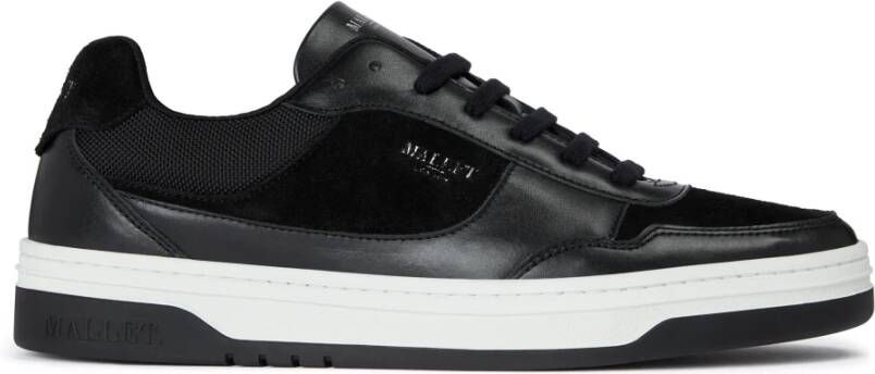 Mallet London Zwarte Suède Leren Sneakers Black Heren