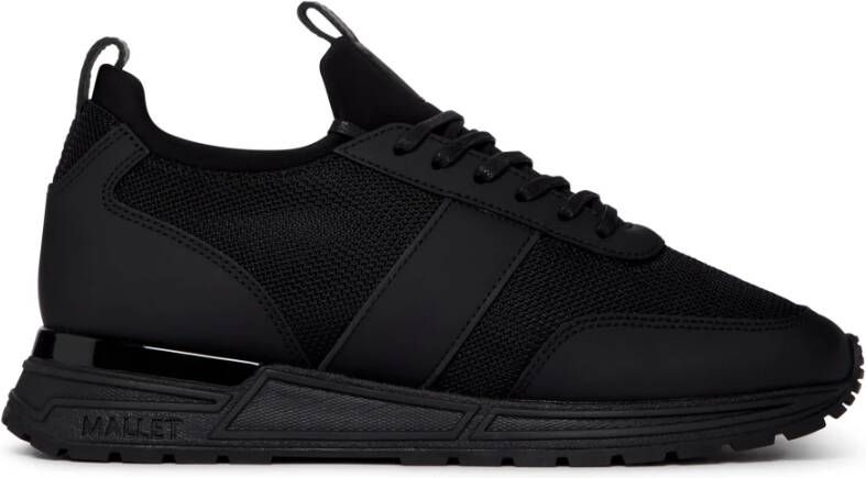 Mallet London Zwarte trainers met moderne elegantie Black Heren