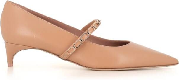 Malone Souliers Beige Hakken met Puntige Neus Pumps Beige Dames