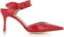 Malone Souliers Rode leren knoop muiltjes hakken Red Dames - Thumbnail 1