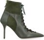 Malone Souliers Suede Stiletto Enkellaarzen Green Dames - Thumbnail 1