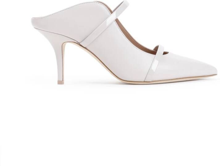 Malone Souliers Witte Leren Pumps met Puntige Neus White Dames