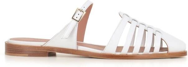 Malone Souliers Witte leren slingback schoenen White Dames