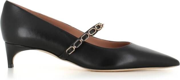 Malone Souliers Zwarte puntige neus hakken Black Dames