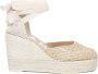 Manebí Beige Espadrilles Sandalen met Enkelveters Beige Dames - Thumbnail 3