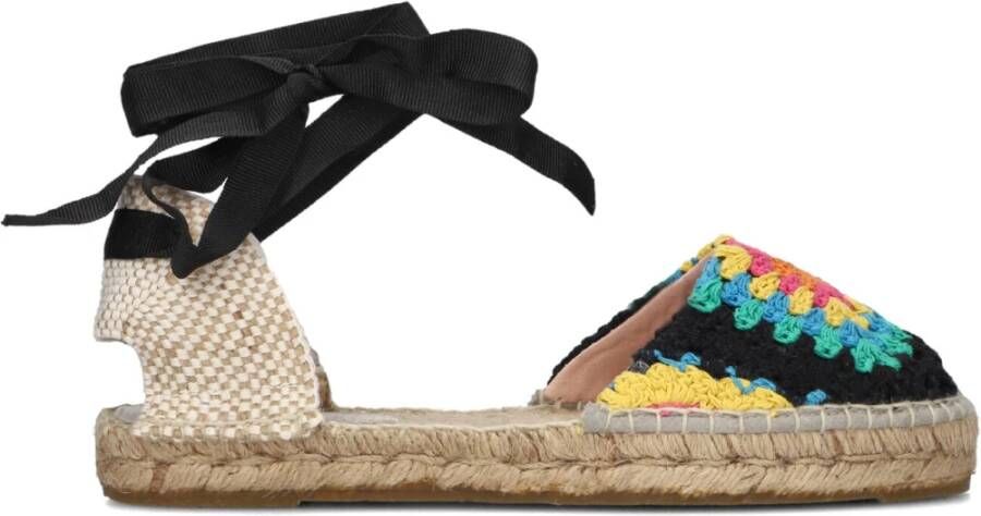 Manebí Dames Espadrilles met Enkelband Multicolor Dames