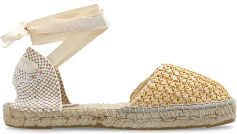 Manebí Espadrilles met logo Beige Dames