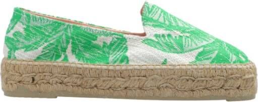 Manebí Espadrilles met logo Green Dames