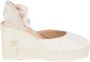 Manebí Gehaakte espadrilles Yucatan model platform Beige Dames - Thumbnail 1