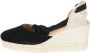 Manebí Hamptons Suede Espadrilles Platform Sandalen Black Dames - Thumbnail 1