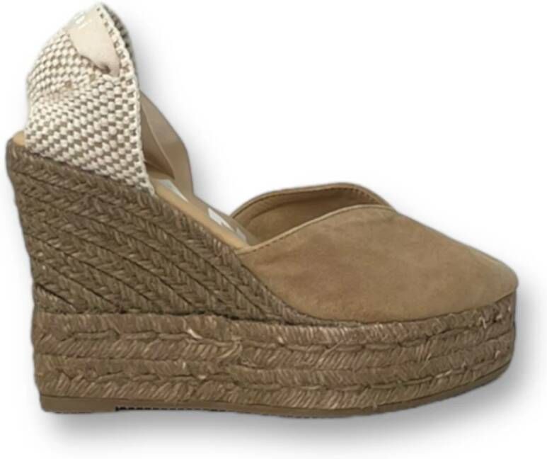 Manebí Hamptons Wedge Lage Hak Schoenen Beige Dames