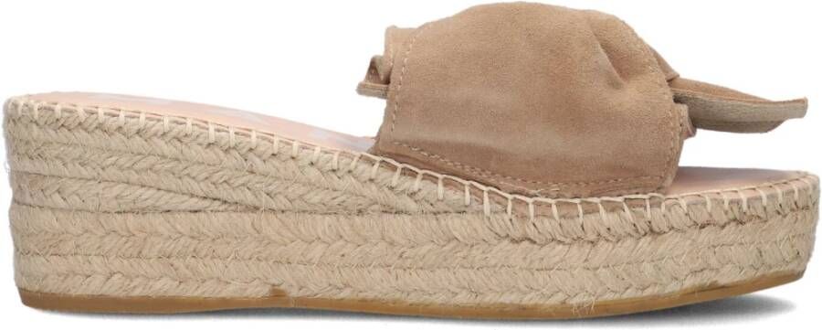 Manebí Taupe Suede Espadrille Slipper Beige Dames