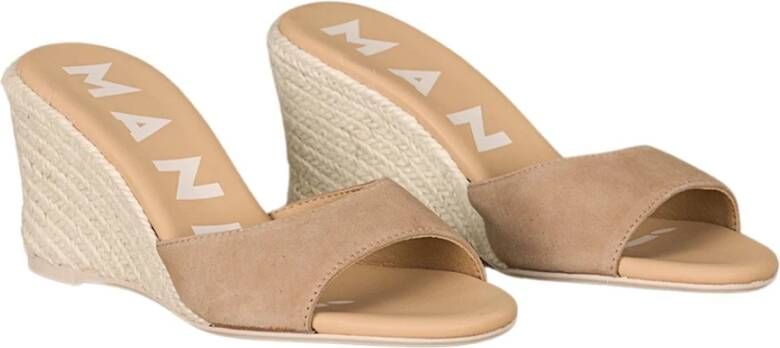 Manebí Vintage Taupe Espadrilles Brown Dames