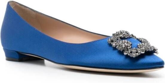 Manolo Blahnik Ballerinas Blue Dames