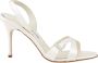 Manolo Blahnik Beige Satin High Heel Sandals Beige Dames - Thumbnail 1