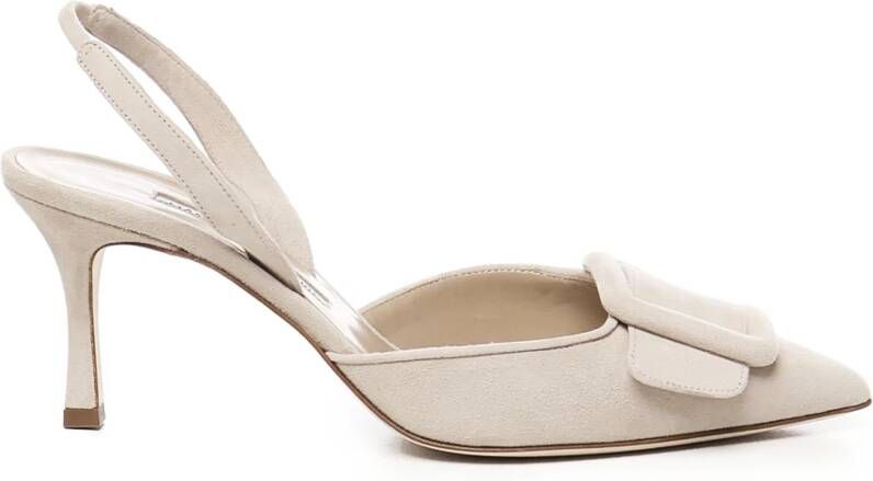 Manolo Blahnik Elegante gehakte Maysli schoenen Beige Dames