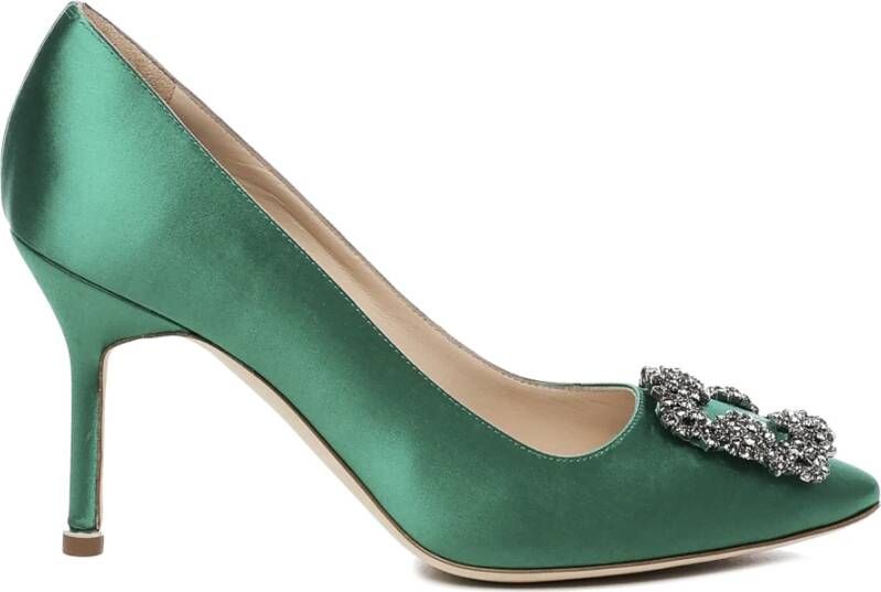 Manolo Blahnik Elegante hak Hangisi schoenen Green Dames