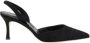 Manolo Blahnik Elegante Zijden Slingback Pumps Geplooide Voorkant Black Dames - Thumbnail 1