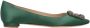 Manolo Blahnik Fabric flats Green Dames - Thumbnail 1