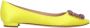 Manolo Blahnik Fabric flats Yellow Dames - Thumbnail 1