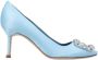 Manolo Blahnik Fabric heels Blue Dames - Thumbnail 1