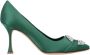 Manolo Blahnik Fabric heels Green Dames - Thumbnail 1