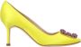 Manolo Blahnik Fabric heels Yellow Dames - Thumbnail 1