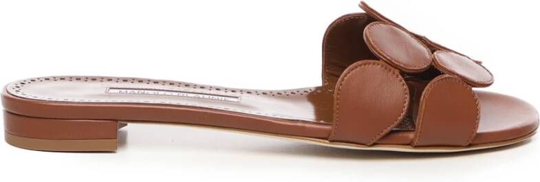 Manolo Blahnik Haribalmuflat Stijlvolle Damesschoenen Brown Dames