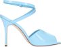 Manolo Blahnik Blauwe Leren Sandalen met Verstelbare Gespsluiting Blue Dames - Thumbnail 9