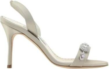 Manolo Blahnik Kristal Beige Pump Slingbacks Beige Dames