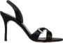 Manolo Blahnik Kristallen Gesp Slingback Stiletto Hakken Black Dames - Thumbnail 1