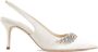 Manolo Blahnik Kristallen Juweel Slingback Hakken Beige Dames - Thumbnail 1