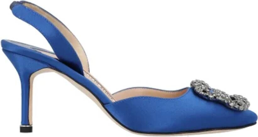 Manolo Blahnik Leather heels Blue Dames