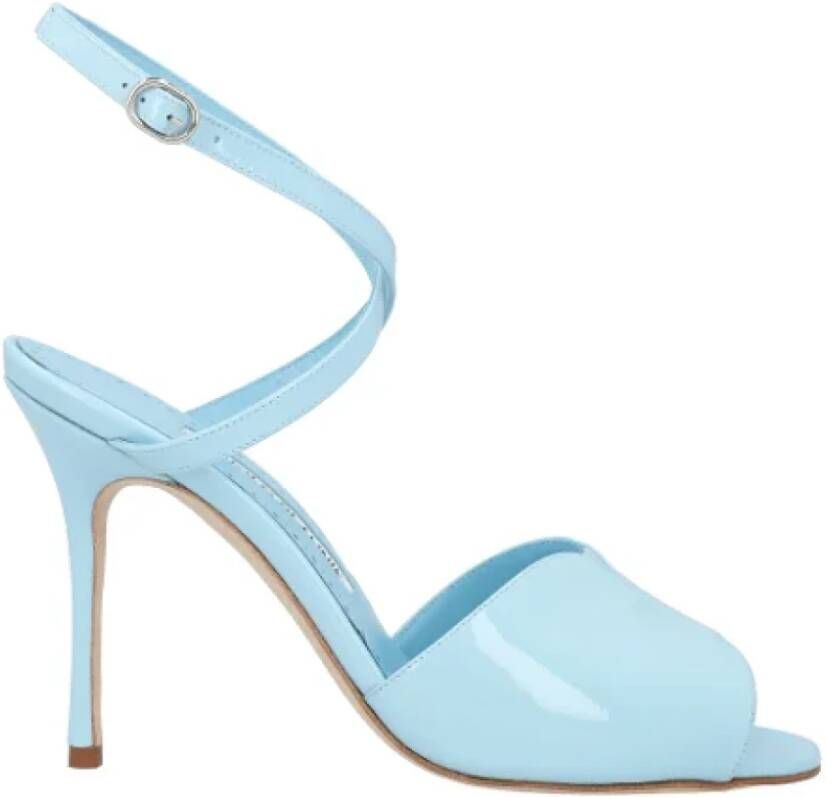 Manolo Blahnik Leather sandals Blue Dames