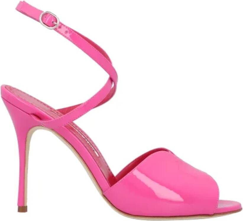 Manolo Blahnik Leather sandals Pink Dames